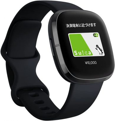 Fitbit Sense Alexa搭載/GPS搭載 スマートウォッチ Carbon/Graphite カーボン/グラファイト L/S サイズ [日本正規品]